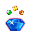 First layer of the Android icon, featuring the gems.