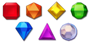 The gems as they appear in Bejeweled Stars