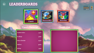 Leaderboards screen