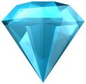 Blue Gem from Bejeweled, as seen on the PopCap trademark page