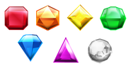 Sprites of the Gems from Bejeweled Legend's "Lucky Spin" feature