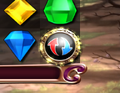 The Scramble button, as it appears in the PC version of Bejeweled Blitz.