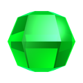 Concept/promotional render of the Green Gem from Bejeweled 3 and various other Bejeweled products