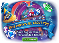 Party Time Token Special advertisement in the Facebook version.