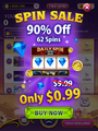 An in-game sale in the mobile version.