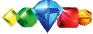 Promotional render of the gems, seen on various box arts