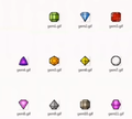 Original files of the gems created during the development of Diamond Mine, as seen in GDC 2011.