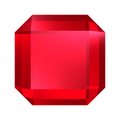 Concept/promotional render of the Red Gem from Bejeweled 3 and various other Bejeweled products