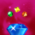 Android app icon of Bejeweled Classic, featuring a different shine on the Blue Gem. Note that this icon only be found in certain devices