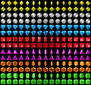 The Gem sprite sheet from Bejeweled Deluxe
